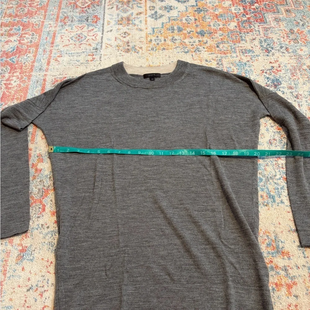 J.Crew grey merino wool crewneck sweater